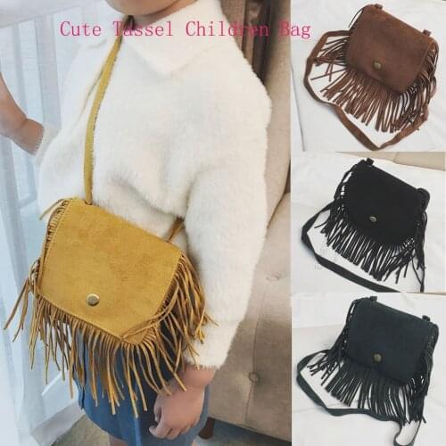 Lovely Baby Girls Messenger Bag Cute Tassel Design Kids Coin Purses Children Crossbody Handbags Mini Shoulder Bags For Girl#G30