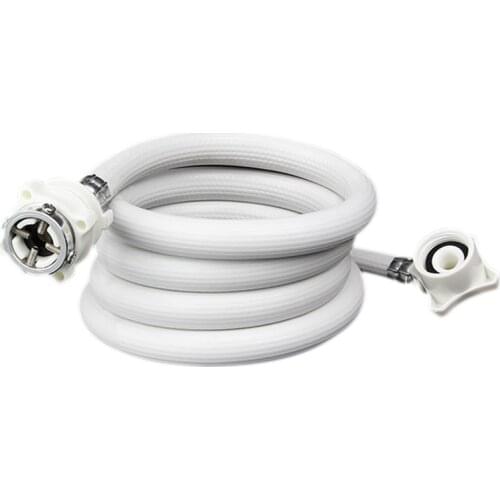 Washing Machine Hose Rubber White Long Length Washer Pipe Fittings