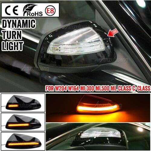 LED Dynamic Turn Signal Light Side Mirror Indicator Blinker For Mercedes Benz C Class W204 S204 07-14 Viano Vito W639 ML W164