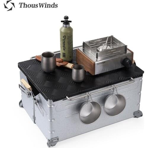 Thous Winds Snow Peak Shelf Cntainer Storage Box Aluminum Alloy Cover Table UG-025G/UG-055G Outdoor Camping Table
