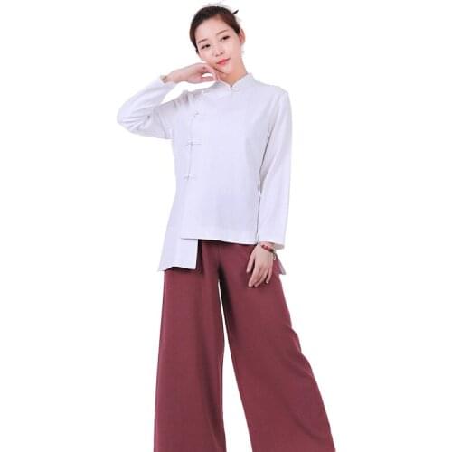 Unisex Zen Buddhist Robe Lay Monk Meditation Gown Monk Training Uniform Suit ung fu Cassock Clothes Abbot Bonze Costumes