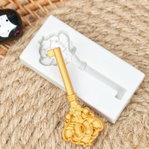 Vintage lock key lace Resin silicone mold kitchen Baking decoration tool chocolate cake Mousse bread dessert fondant mold