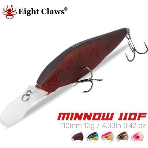 EIGHT CLAWS Floating Minnow Bait 110F Jerkbait Fishing Lure Crankbait 110mm 12g Best Selling Wobbler Swimbait Isca