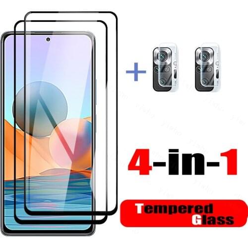 4 In 1 Tempered Glass for Xiaomi Redmi Note 10 10s 5g 10pro Pro Max Screen Protector for S10 10 S 10 Pro Promax Xiami Xiomi