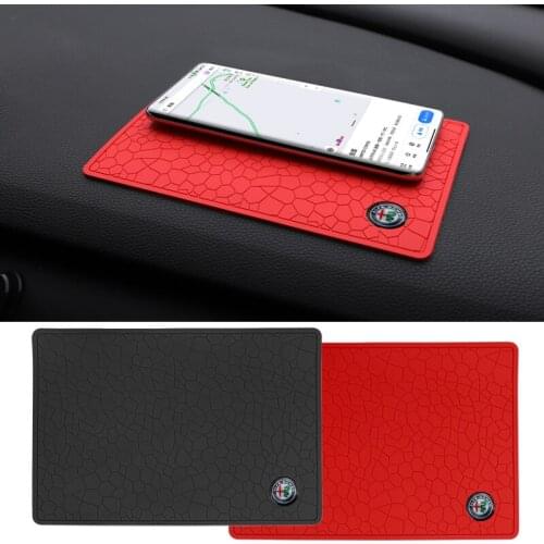 1pcs Silica Gel Anti Slip Pad Car Styling Phone Holder Mat For Alfa Romeo 159 Giulietta 147 Mito Giulia 156 166 GT Stelvio