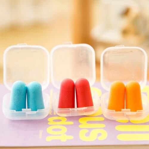 2Pairs Anti-noise Sleeping Plugs Sound Insulation Ear Protection Earplugs Travel Earplug Foam Soft Noise Reduction
