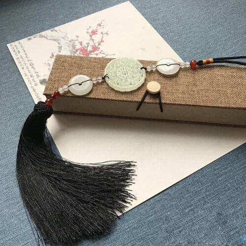 2021 chinese pressed flap cheongsam pendant or brooch hanfu suit accessories oriental style cheongsam long tassels pendant