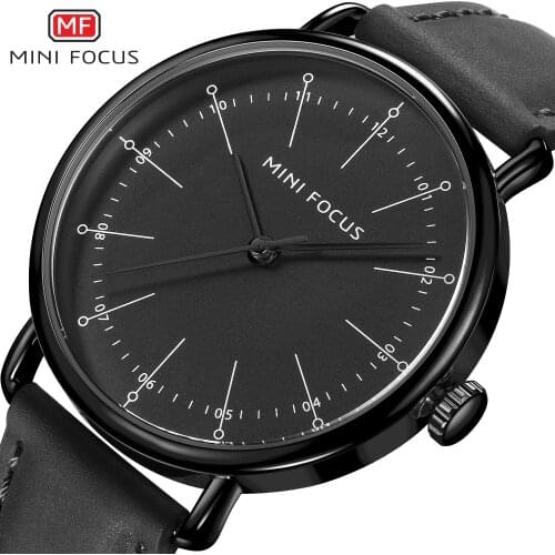 2021 Top Luxury Brand MINIFOCUS Men Military Sports Watches Mens Quartz Watch Clock Man Leather Wrist Watch Relogio Masculino