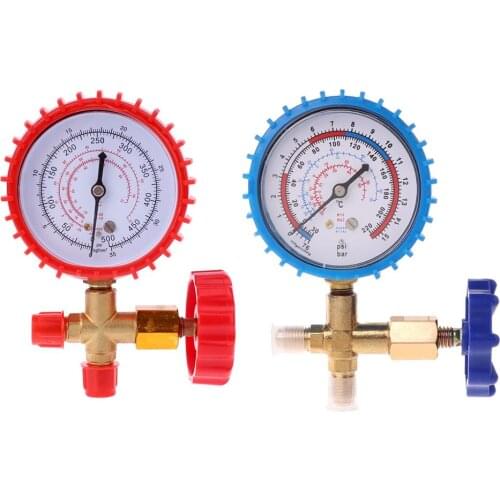 220PSI 500PSI Air Conditioning Refrigerant Recharge Pressure Gauge Manometer