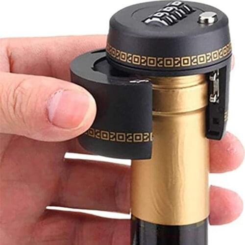 3 Digit Plastic Bottle Password Lock Combination Lock Wine Stopper Vacuum Plug Device Preservation Coded Lock For Hardware