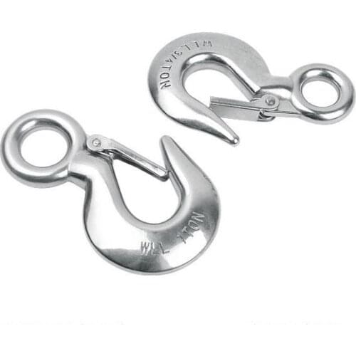 304 Stainless Steel American Type Marine Heavy Duty Trigger Round Eye Lifting Snap Hook 0.5/0.75/1/2/3T Working Load Capacity