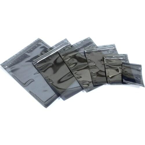 50Pcs Anti Static Shielding Ziplock Bag ESD Anti-static Instruments Pack Pouches Waterproof Self Seal Antistatic Bag