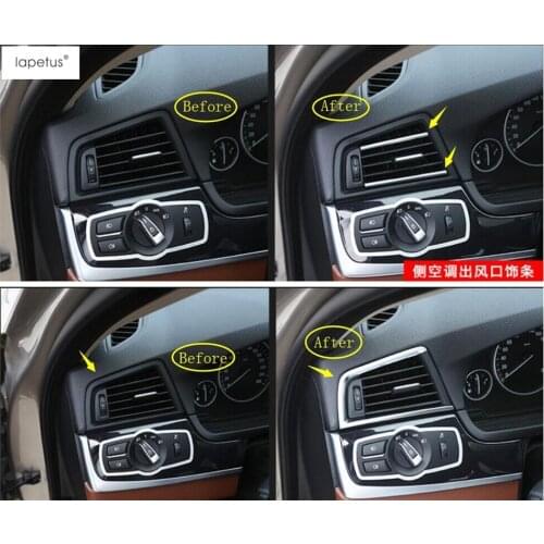 Accessories For BMW 5 Series F10 525i 535i 2011 - 2016 Dashboard Side Air Conditioning AC Outlet Vent Molding Cover Kit Trim