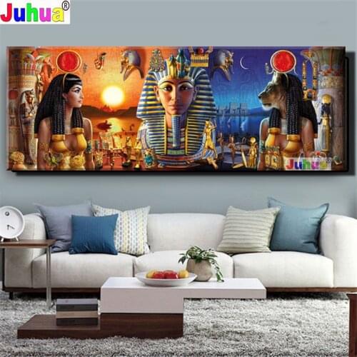 Large Size Wall Painting Ancient Egypt Man Diamond Painting Cross Stitch Diy Diamond Embroidery Fantasy Egyptian Symbols JH2583
