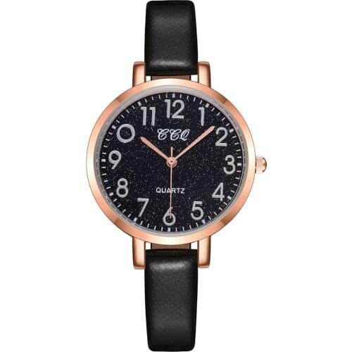 2020 Women Arabic Numbers Wrist Watches Luxury Casual Leather Ladies Quartz Watches Relogio Feminino Gift Clock