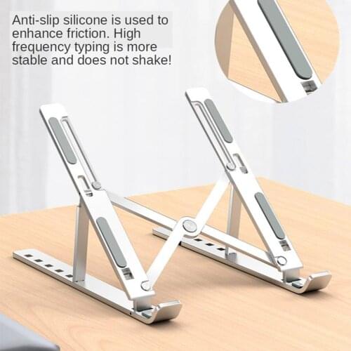 Laptop Holder Bracket Aluminum Radiator Cervical Folding Portable Laptop Base For Macbook Lapdesk Aluminum Computer