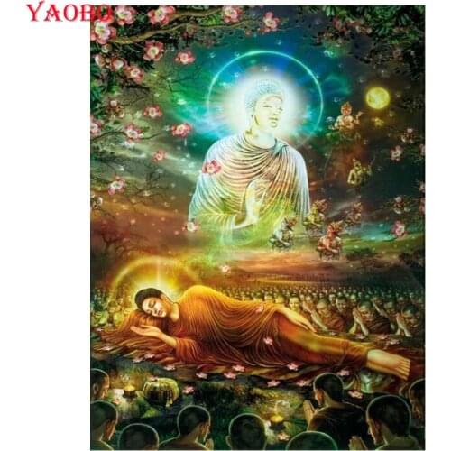 DIY 5D Diamond Painting Buddha religious patterns bead Embroidery Diamond Mosaic Full Square Round Rhinestones Decoration Home