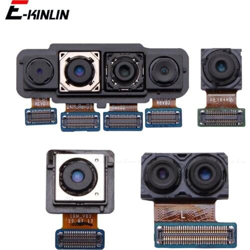 Rear Back Main & Front Facing Selfie Camera For Samsung Galaxy A9 A8 A6 Plus 2018 Big Small Module Ribbon Flex Cable Parts