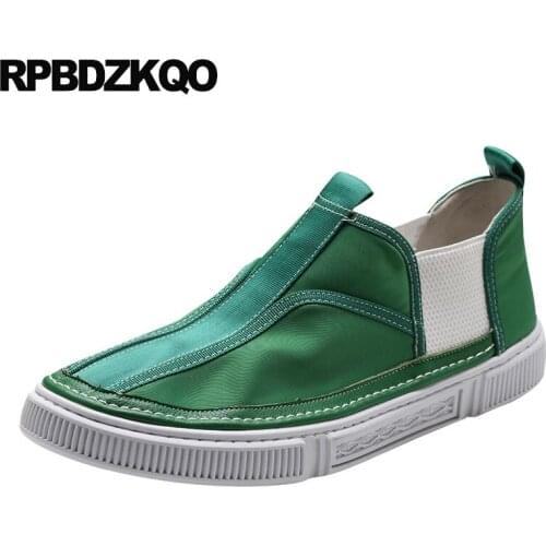 Classic slip on casual designer Italy walking green sneakers flats skate trainers men luxury runway italian shoes brand famous