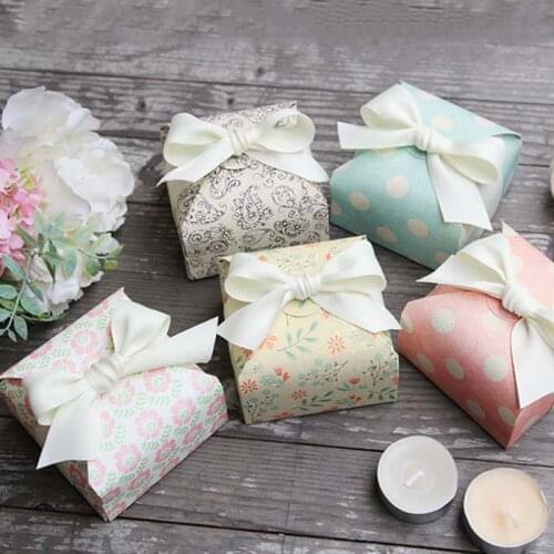 Candy box bag chocolate paper gift for Birthday Wedding Party Decoration craft DIY favor baby shower floral/forest/vintage
