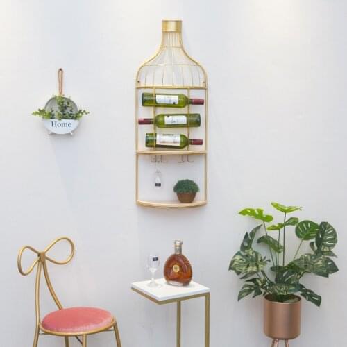 Creative Iron Hanging Wine Rack Decoration Wine Cabinet Hanging Type Wine Rack Creative Red Wine Rack