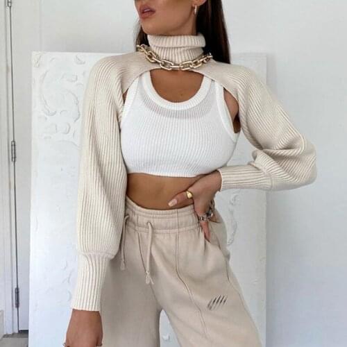 LJSXLS 2021New Turtleneck Collar Womens Sweater Long Sleeve Knitting Sweaters Female Chic Casual Pullovers High Street Top Wome