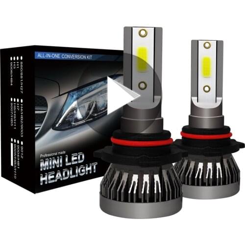 2pcs Car Headlight Mini Lamp 9012 9005 9006 H1 H4 H7 H11 LED Headlight Conversion Kit COB Bulb 90W 12000LM
