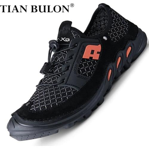 Summer Mesh Men Casual Shoes Non-Slip Men Sneakers Soft Breathable Mens High Quality Outdoor Hiking Wading Shoes Chaussure Homme