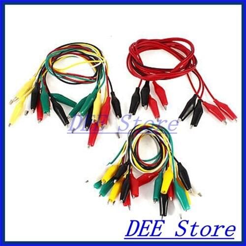 Clip Lead Test Set 22 Piece Alligator Clips Colors Wire Crimped Tester Repair