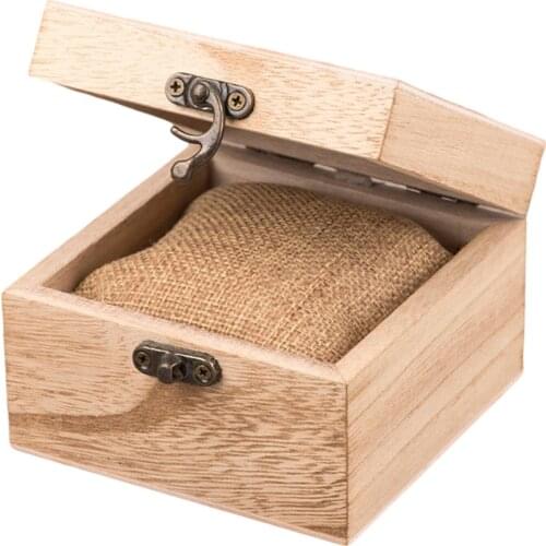 DIY Unpainted Wooden Watch Case Wristwatch Display Box for Personal Use