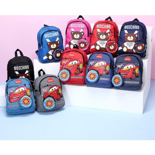 New Childrens School Bag Kindergarten Baby Cartoon Marvel Spiderman Cars Story 3-6 Year Old Boy and Girl Cute Backpack 2021 New