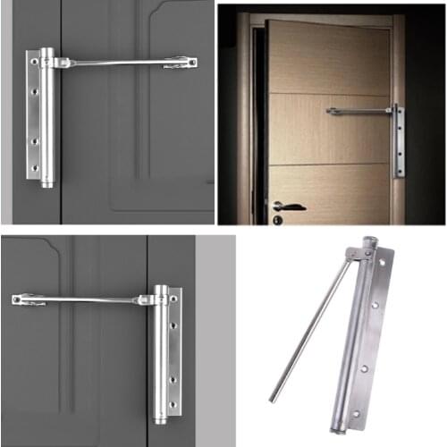 Single Spring Strength Adjustable Stainless Steel Automatic Door Closer for Home 667A