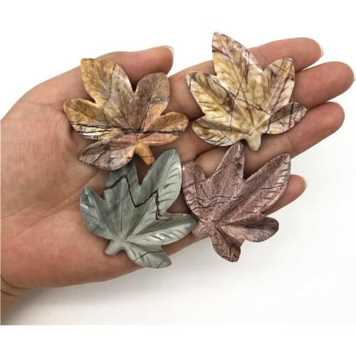 Beautiful 1PC Natural Hand Carved Picture Tortoise Stone Leaf Pendant Quartz Crystal Leaf Necklace Natural Quartz Crystals