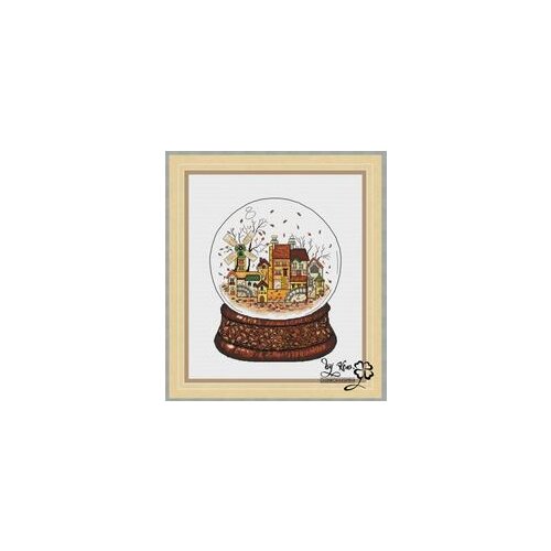 -Scenery in the crystal ball-Autumn Needlework,For Embroidery,DIY 14CT Unprinted Arts Cross stitch kits Set Cross-Stitching