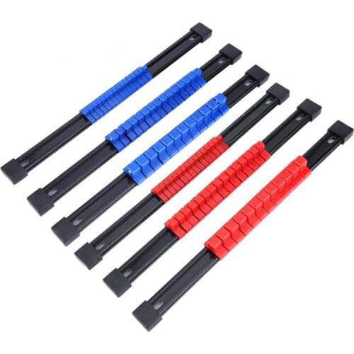 3Pcs 1/2in 3/8in 1/4in Plastic Socket Tray Storage Stand Rack Sliding Rail Tool Holder Mountable Drive Sleeve Organizer Bracket