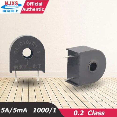 Horizontal current transformer DL-CT04C1.0 5A/5mA 1000/1 mini micro small toroidal transformer current 10A pin type pcb mount