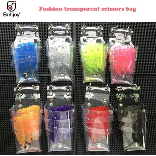 Barber Transparent Scissors Bag Comb Clip Brush Plastic Storage Pockets Hairdressing Tool bag Messenger Bag Hairdresser Bag new