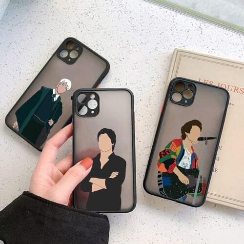 Anime characters cellphone Bumper Transparent Matte PC Back phone case for iphone 11 12 pro max 7 8 Plus X Xs Max XR fundas