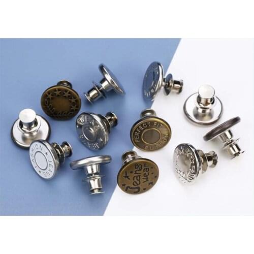 Buttons for Clothing Sewing Tools Accessories Decorative Buttons Craft Supplies Needlework Jeans Universal Removable Adjustment