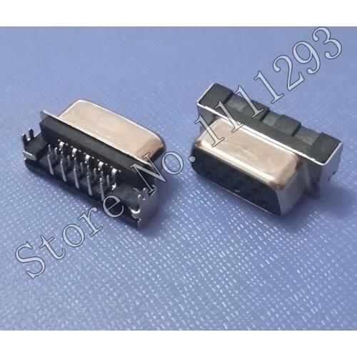 10pcs/lot VGA Jack Socket Connector for Asus X54H K54L K54LY X54HR K54HR X54HY etc CRT Port , PCB to Top H 4.6mm