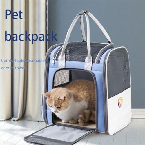 Cat Supplies Shoulder Pet Backpack Portable Foldable Portable Pet Bag Large Space Breathable Pet Outdoor Travel Backpack