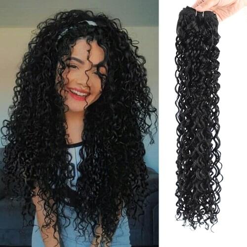 Synthetic Curly Hair Weave Bundles Pure Color Synthetic Hair Extensions For Women 30 Inch Synthetic Hair Wefts African Style