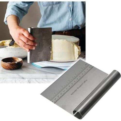 Stainless Steel Pizza Dough Scraper Pastry Cutter Baking Cutters Spatulas Fondant Kitchen Accessories Baking Decorating Tools