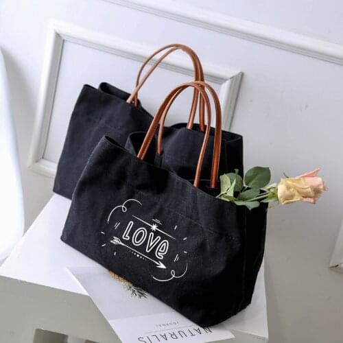 Love Faith Letters Printed Women Lady Personalized Canvas Tote Bag Book Bag Handbag Work Bag Shopping Bag Beach Bag Dropshipping