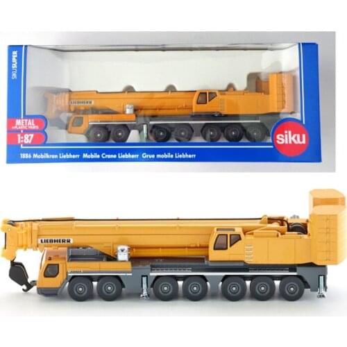 Super SIKU 1886 Diecast cars 1 : 87 scale alloy Sliding construction crane model Project Car Toys, childrens educational toys
