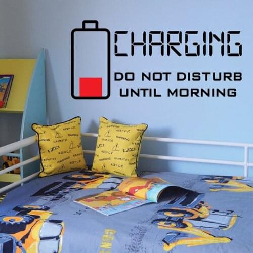 Charging Wall decal Vinyl Wall Stickers For Kids Bedroom Funny Battery Nursery Decor Removable Home Decoration N108