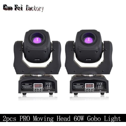 LED Spot Rotating Disco Light High Quality Moving Head 60W Lyre Gobos DMX Stage Effect For DJ Party Show Wedding