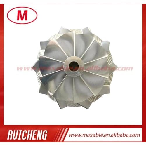 TB25 46.50/60.13 mm 10+0 blades high performance turbocharger billet/milling/aluminum 2618 compressor wheel