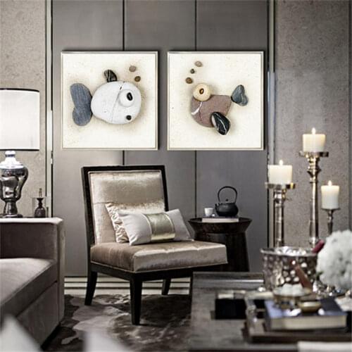 YongHe Nordic Decorative Painting 3D Cartoon Customizable Sizes Spray Painting Oil Paintings Wall Pictures For Living Room