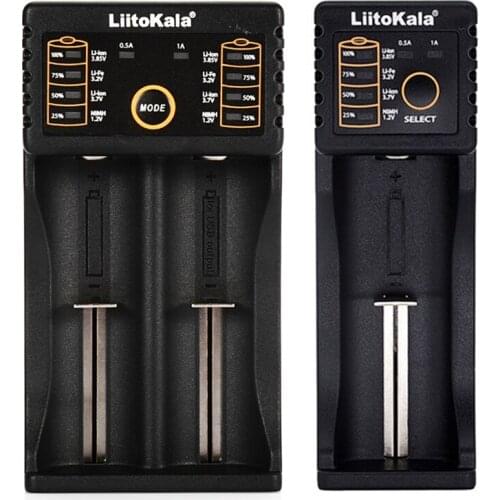 Liitokala 2 Pcs Battery Charger: 1 Pcs Lii-100B Battery Charger for 18650 26650 Ni-Mh Nicd Rechargeable Battery & 1 Pcs Lii-202
